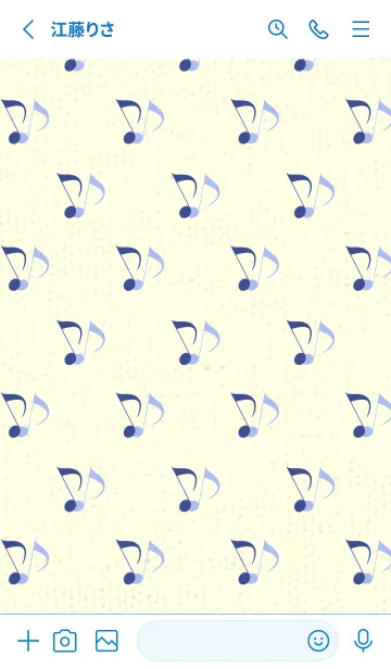 [LINE着せ替え] Clef dot コーンフラワーブルーの画像2