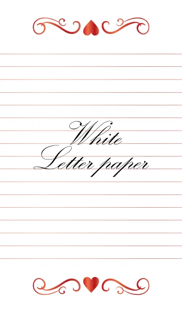 [LINE着せ替え] White Letter paper *GLOSSYRED 6*の画像1