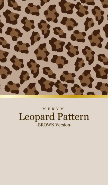 [LINE着せ替え] Leopard Pattern - BROWN 10の画像1