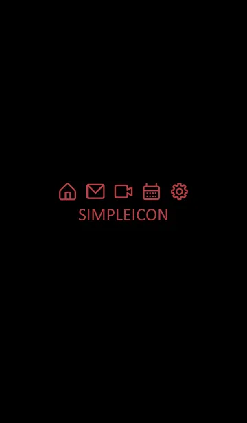 SIMPLE ICON -BLACK- 47の着せ替えメイン画像