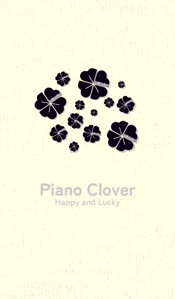 [LINE着せ替え] Piano clover 漆黒の画像1