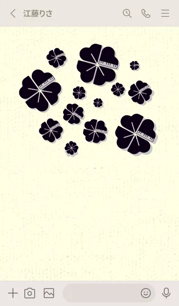 [LINE着せ替え] Piano clover 漆黒の画像2