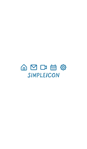 [LINE着せ替え] SIMPLE ICON -WHITE- 48の画像1