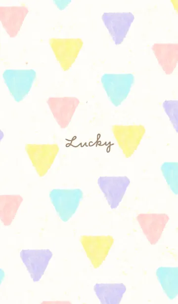 [LINE着せ替え] 水彩パステル三角 22の画像1