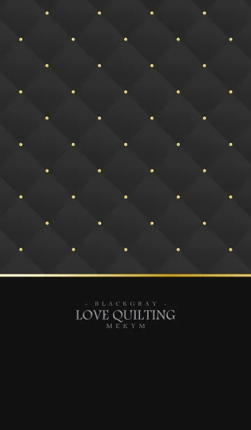 [LINE着せ替え] LOVE QUILTING - BLACK GRAY 3の画像1