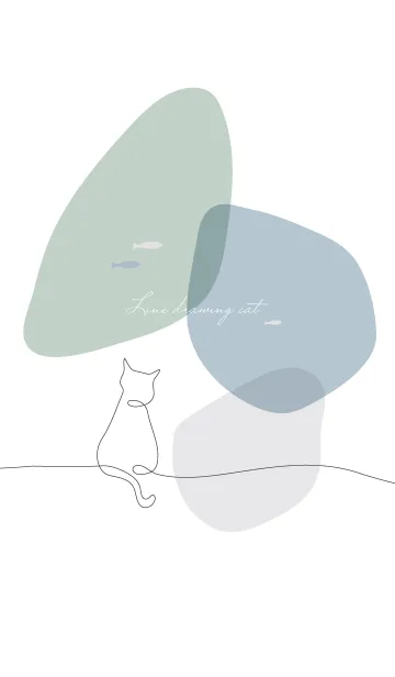 [LINE着せ替え] Line drawing cat_15の画像1