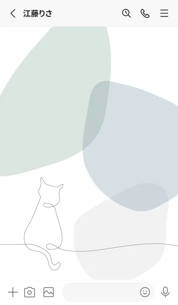 [LINE着せ替え] Line drawing cat_15の画像2