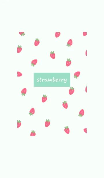 [LINE着せ替え] strawberry_pattern (mintgreen)の画像1