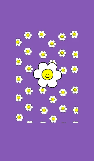 [LINE着せ替え] Happy Smile Everyday(purpleyellow)の画像1