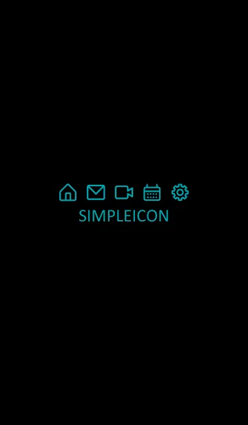 [LINE着せ替え] SIMPLE ICON -BLACK- 48の画像1