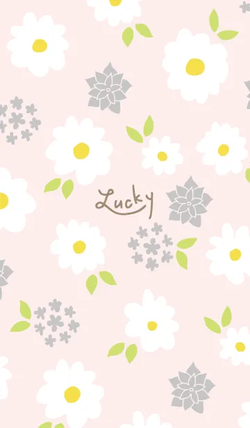 [LINE着せ替え] 白とグレーの花28の画像1