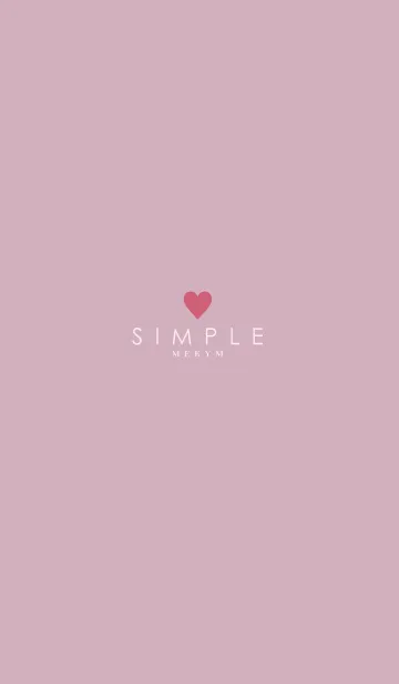 [LINE着せ替え] DUSKY PINK - SIMPLE HEART 32の画像1