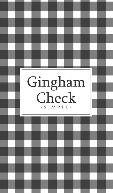 [LINE着せ替え] Gingham Check Black - SIMPLE 7の画像1