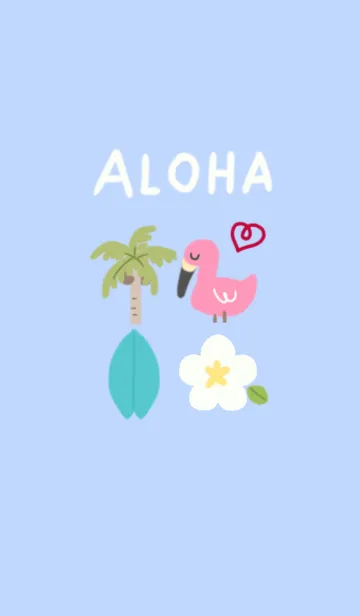 [LINE着せ替え] アロハとサーフ らばーずの画像1