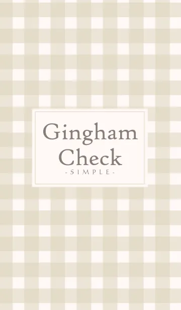 [LINE着せ替え] Gingham Check Natural Beige - SIMPLE 7の画像1