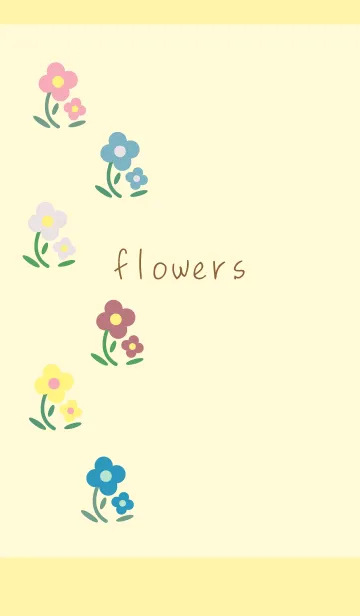 [LINE着せ替え] シンプルなかわいいお花 黄色の画像1