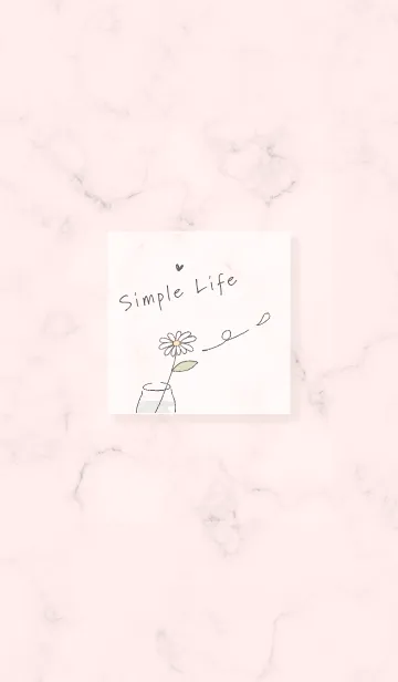 [LINE着せ替え] simple life♡babypink08_1の画像1