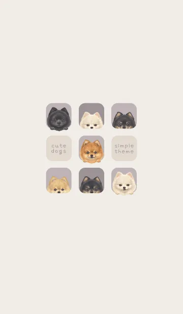 [LINE着せ替え] DOGS - ポメラニアン - パープルグレーの画像1