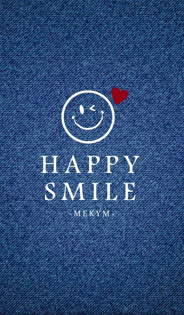 [LINE着せ替え] HAPPY SMILE DENIM HEART-MEKYM 35の画像1