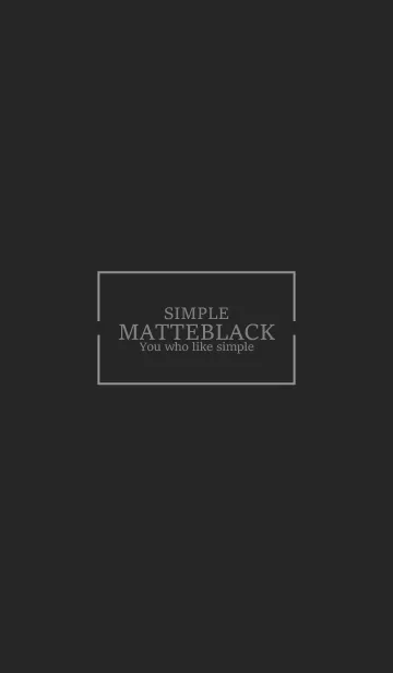 [LINE着せ替え] MATTE BLACK - SIMPLE 4の画像1