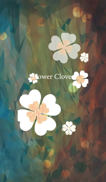 [LINE着せ替え] 黒 : 幸運のフラワークローバーの画像1