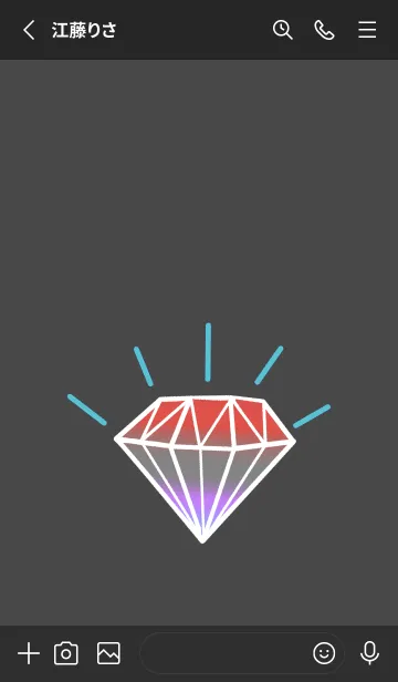 [LINE着せ替え] グラデーション ダイヤモンド .19の画像2