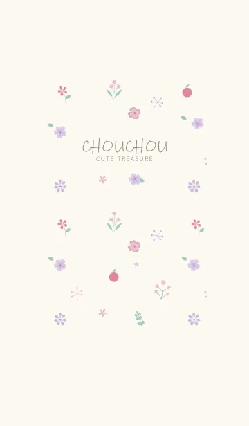 [LINE着せ替え] CHOUCHOU ivory pinkの画像1
