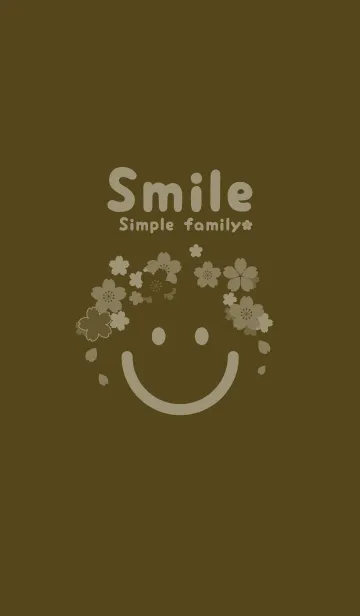 [LINE着せ替え] スマイル＆桜 ガンメタルの画像1