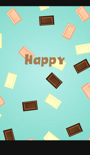 [LINE着せ替え] チョコブロック 黒色の画像1