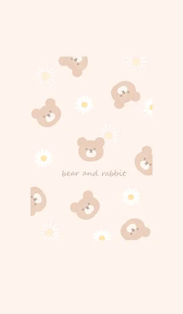 [LINE着せ替え] クマとマーガレット♡orange12_1の画像1