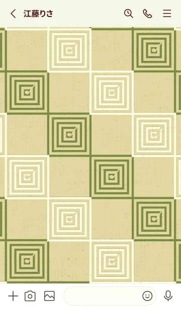 [LINE着せ替え] 和音 市松模様 音符  純白の画像2