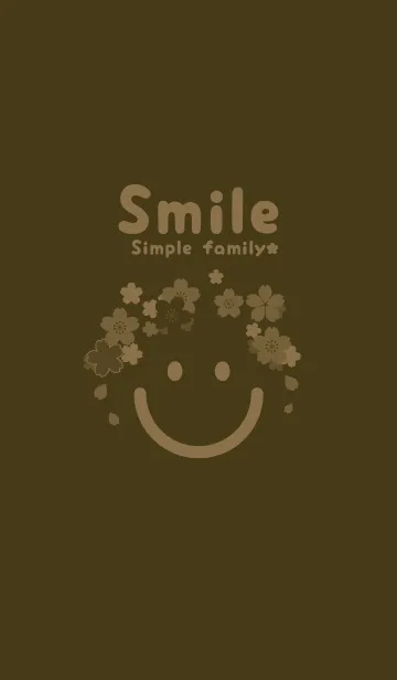 [LINE着せ替え] スマイル＆桜 墨色の画像1