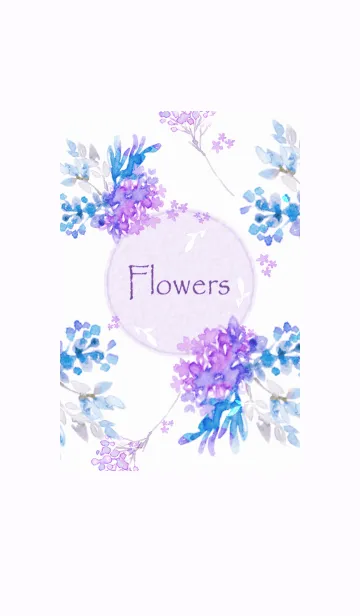 [LINE着せ替え] 心軽やかに揺れる、水彩花の香り・9の画像1