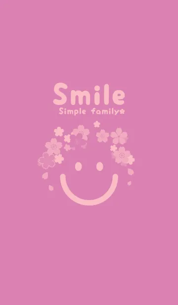 [LINE着せ替え] スマイル＆桜 オーキッドピンクの画像1
