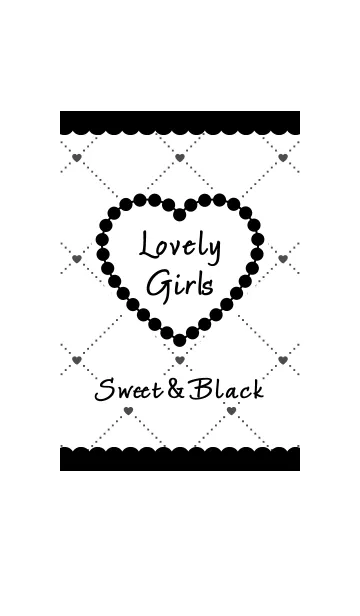 [LINE着せ替え] ♡White&Black♡Basicハート&ガーリーの画像1