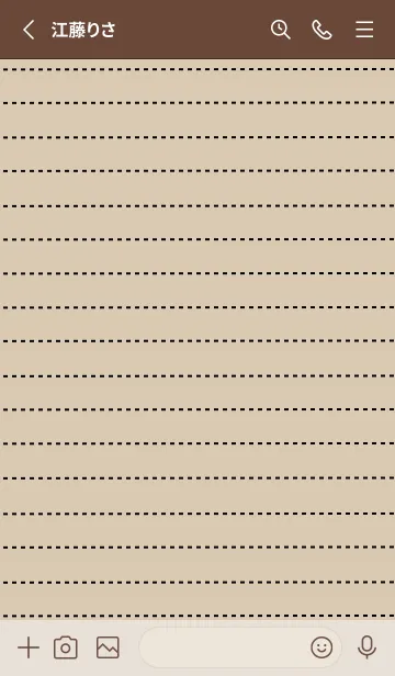 [LINE着せ替え] 点線カラーノート/ブラウンベージュの画像2