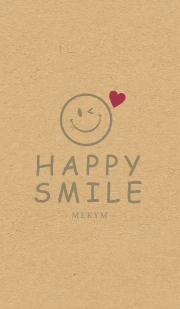 [LINE着せ替え] HAPPY SMILE KRAFT LOVE-MEKYM 35の画像1