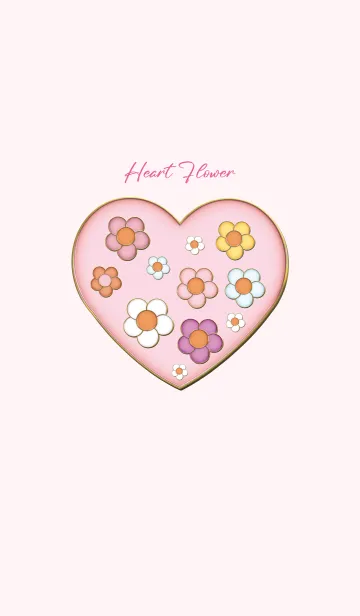 [LINE着せ替え] Enamel Pin Heart Flower 29の画像1