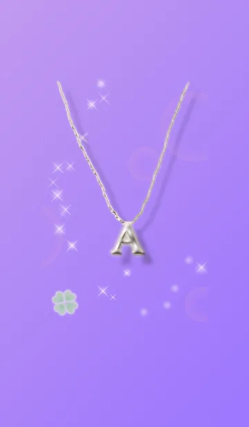 [LINE着せ替え] イニシャルA（四つ葉のクローバー）の画像1