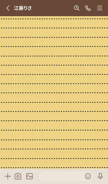 [LINE着せ替え] 点線カラーノート/くすみイエローの画像2