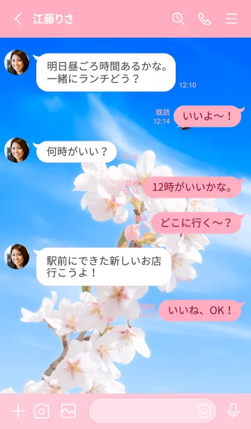 [LINE着せ替え] Sakura & Ladybird #2-13の画像3