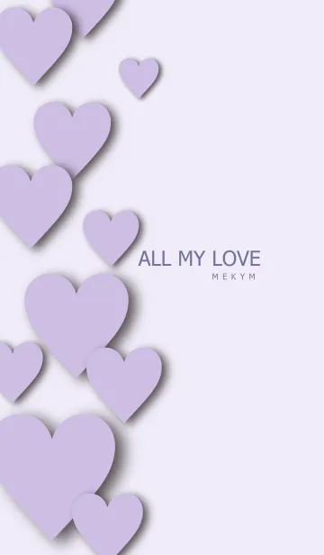 [LINE着せ替え] ALL MY LOVE PURPLE HEART - MEKYM 6の画像1