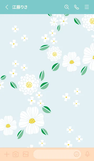 [LINE着せ替え] 白い可憐な花12の画像2