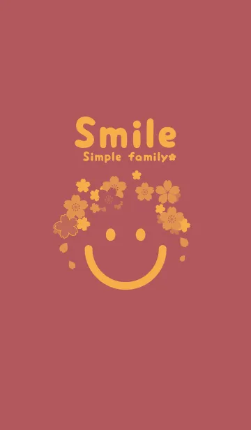 [LINE着せ替え] スマイル＆桜 クラーレットの画像1