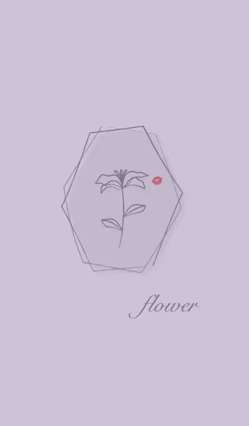 [LINE着せ替え] お花<唇>パープルの画像1