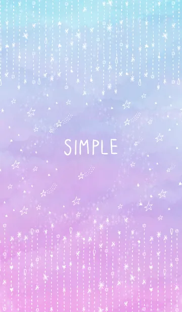 [LINE着せ替え] 星 キラキラ グラデーションの画像1