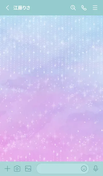 [LINE着せ替え] 星 キラキラ グラデーションの画像2