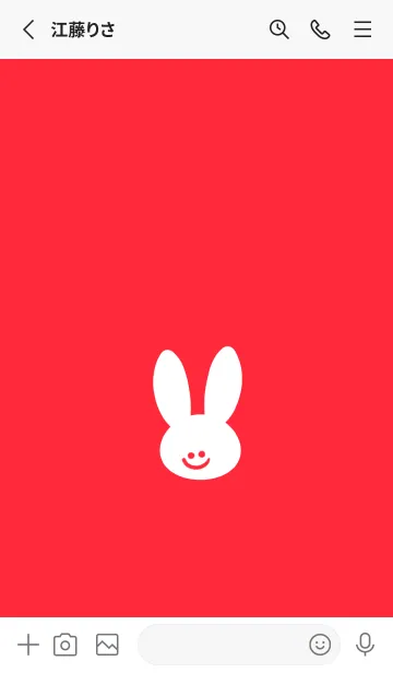 [LINE着せ替え] ホワイト ラビット 121の画像2