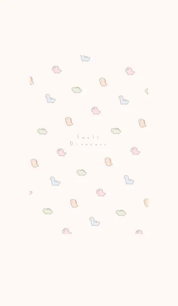 [LINE着せ替え] .小さな恐竜. ベージュパステルの画像1