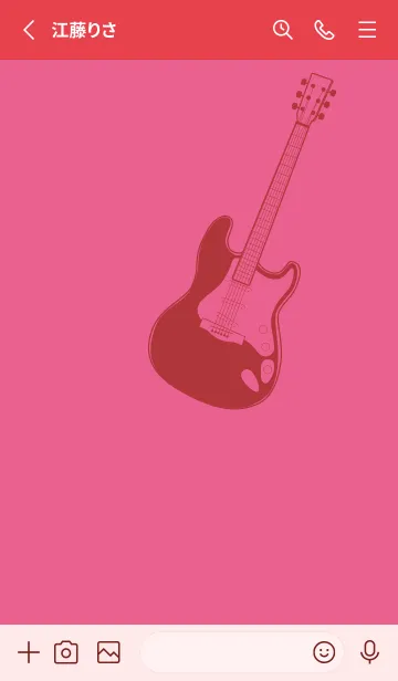 [LINE着せ替え] ELECTRIC GUITAR CLR ローズレッドの画像2